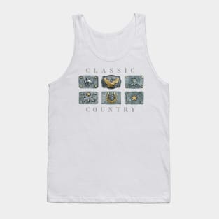 Classic Country and Western Belt Buckles Tank Top